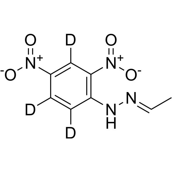 Acetaldehyde 2,4-Dinitrophenylhydrazone-3,5,6-d<sub>3</sub> Chemical Structure