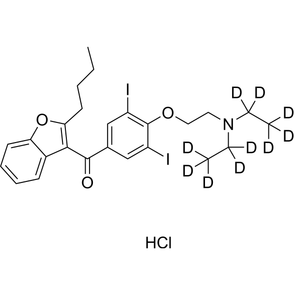 Amiodarone-d<sub>10</sub> hydrochloride Chemical Structure