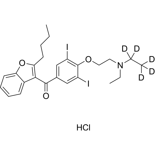 Amiodarone-d<sub>5</sub> hydrochloride Chemical Structure