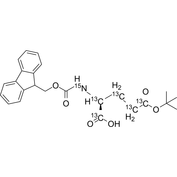 FMOC-L-Glutamic Acid-13C5,15N- 5-t-butyl ester Chemical Structure