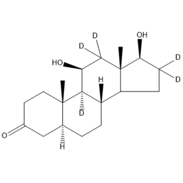 5α-Androst-11β,17β-diol-3-one-d5 Chemical Structure