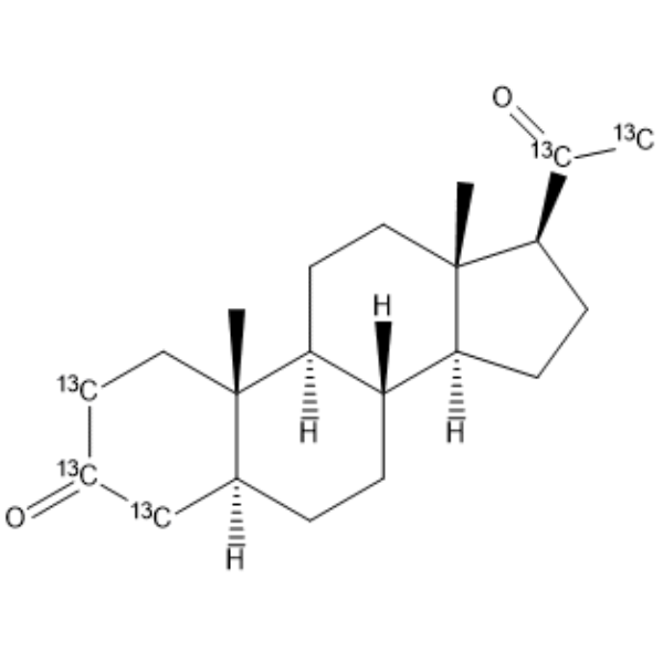 5α-Dihydroprogesterone-13C5 Chemical Structure