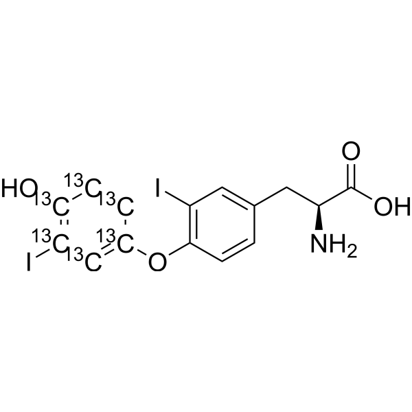 L-3,3′-Diiodothyronine-13C6 Chemical Structure
