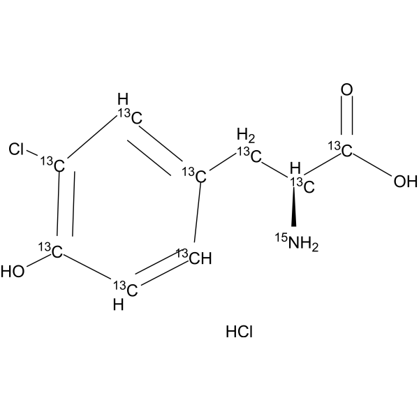 3-Chlorotyrosine-13C9, 15N hydrochloride Chemical Structure