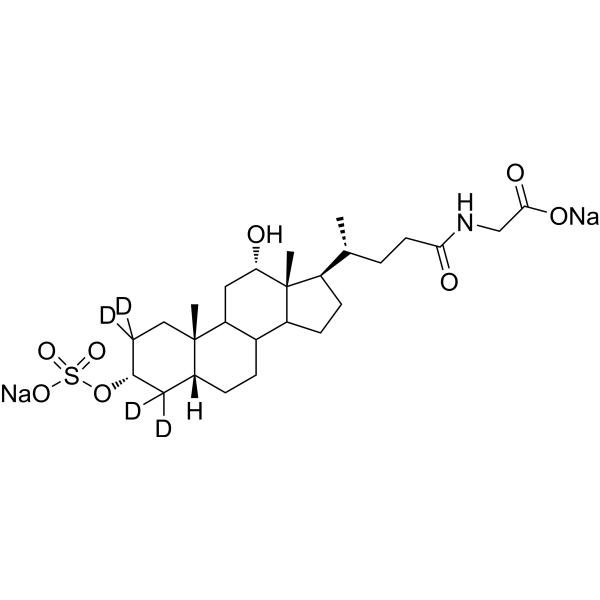 Taurodeoxycholic Acid-3-Sulfate-d4(Sodium Salt) Chemical Structure