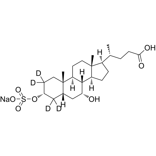 Chenodeoxycholic acid 3-sulfate-d4 Chemical Structure