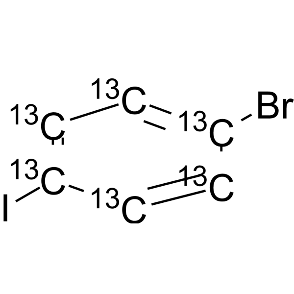1-Bromo-4-iodobenzene-13C6 Chemical Structure