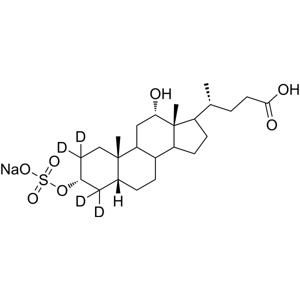 Deoxycholic Acid-3-Sulfate Sodium Salt-d4 Chemical Structure