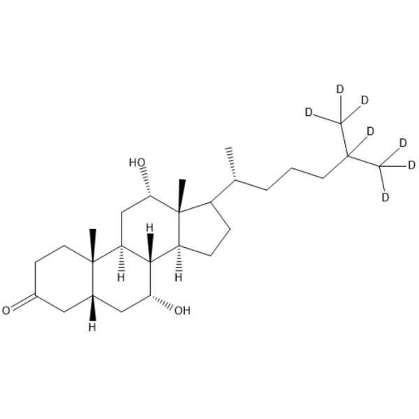 7α,12α-Dihydroxy-5β-cholestan-3-one-d7 Chemical Structure