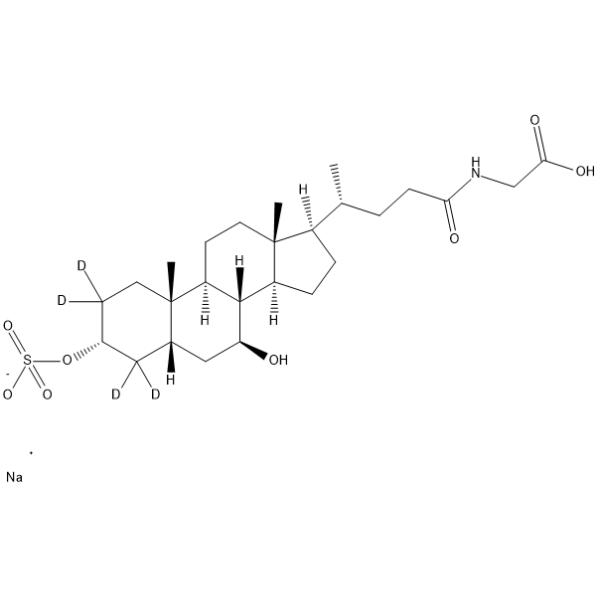 Glycoursodeoxycholic Acid-3-Sulfate-d4 sodium salt Chemical Structure