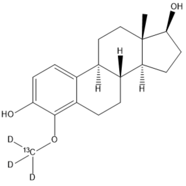 4-Methoxy-estradiol-13C,d3 Chemical Structure