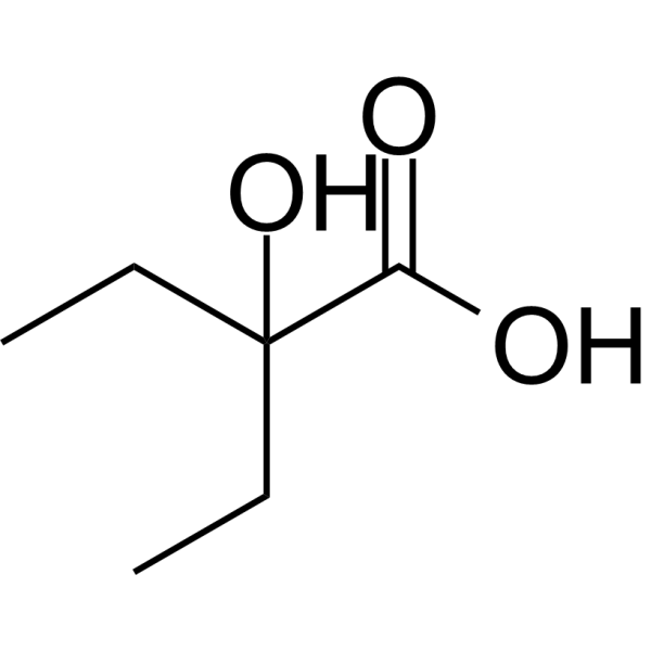 2-Ethyl-2-hydroxybutanoic acid Chemical Structure