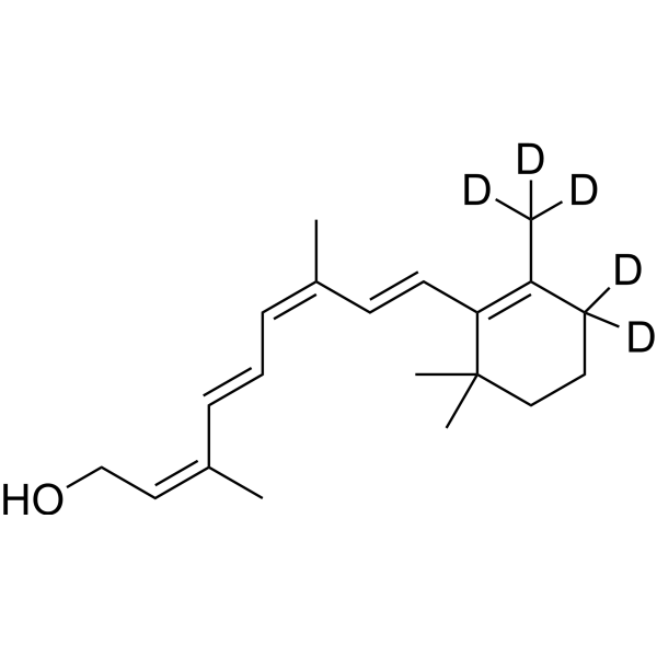 9-cis,13-cis-Retinol-d<sub>5</sub> Chemical Structure
