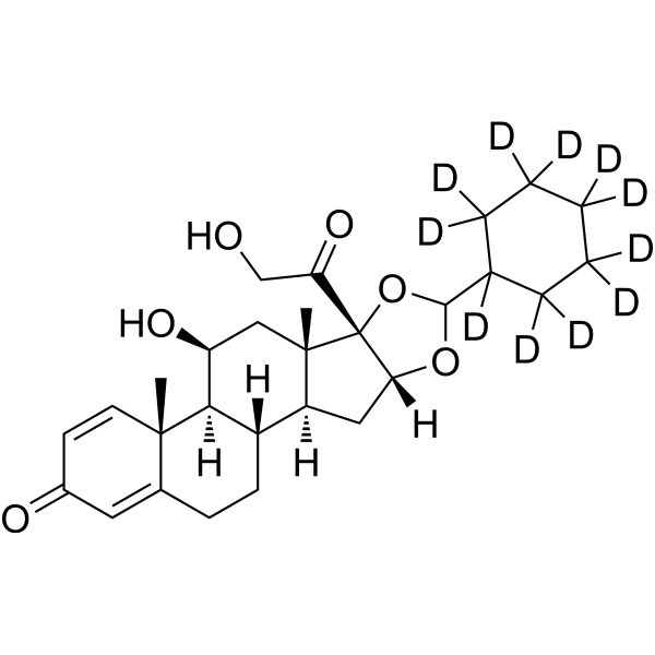 Desisobutyryl ciclesonide-d<sub>11</sub> Chemical Structure