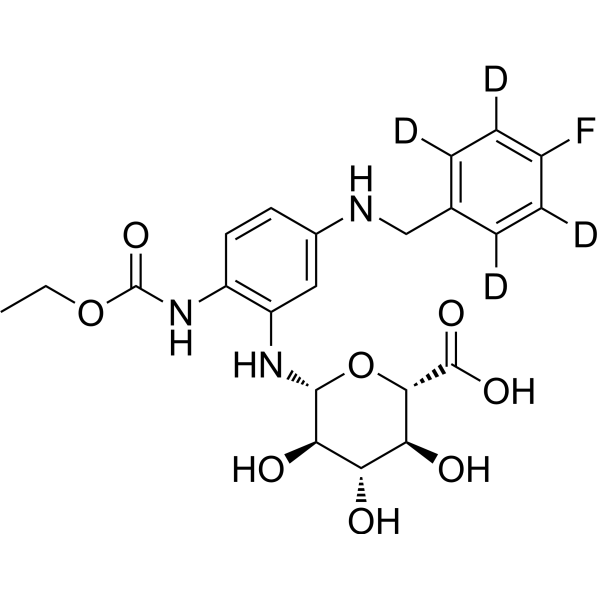 Retigabine N-β-D-glucuronide-d<sub>4</sub> Chemical Structure