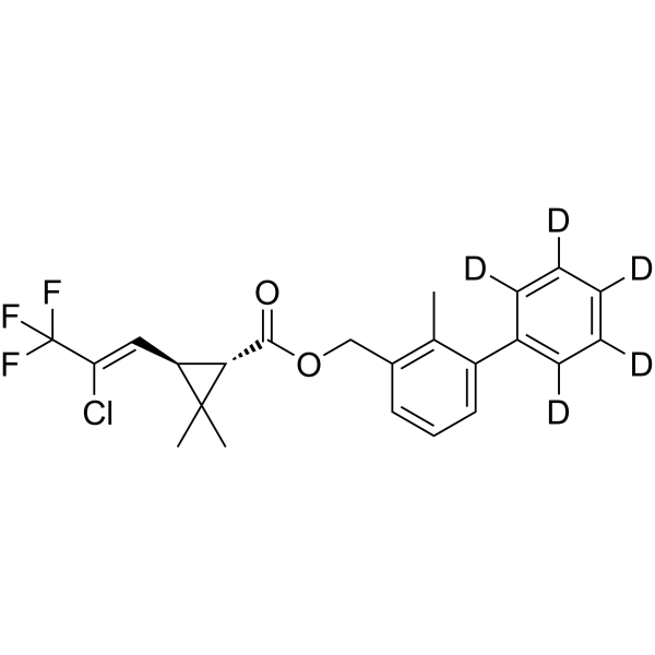 (Rac)-trans-Bifenthrin-d<sub>5</sub> Chemical Structure