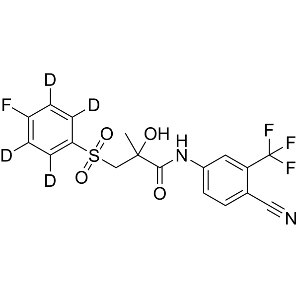Bicalutamide-d<sub>4</sub> Chemical Structure