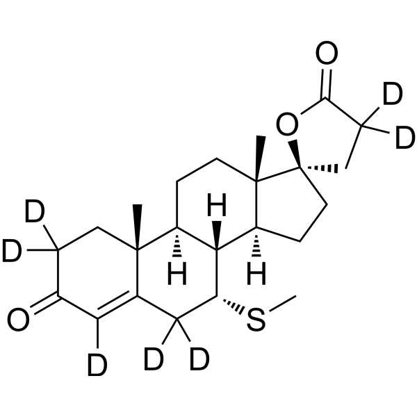7α-Thiomethyl spironolactone-d<sub>7</sub> Chemical Structure