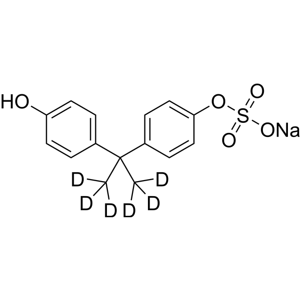 Bisphenol A monosulfate-d<sub>6</sub> sodium Chemical Structure