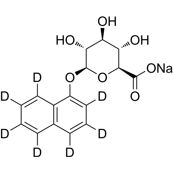 1-Naphthol β-D-glucuronide-d<sub>7</sub> sodium Chemical Structure