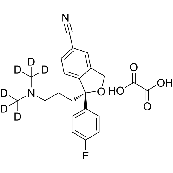 Escitalopram-d<sub>6</sub> oxalate Chemical Structure