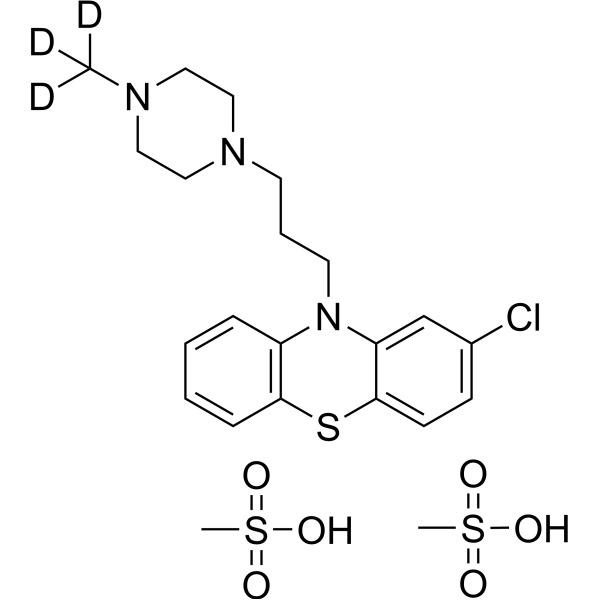 Prochlorperazine-d<sub>3</sub> mesylate Chemical Structure