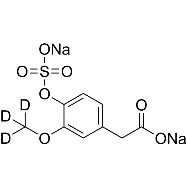 Homovanillic acid sulfate-d<sub>3</sub> sodium Chemical Structure