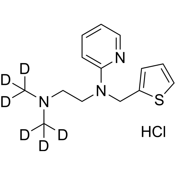 Methapyrilene-d<sub>6</sub> hydrochloride Chemical Structure