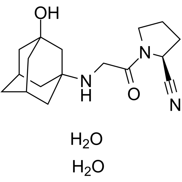 Vildagliptin dihydrate Chemical Structure