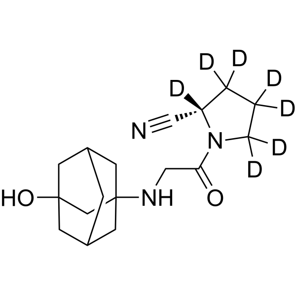 Vildagliptin-d<sub>7</sub> Chemical Structure