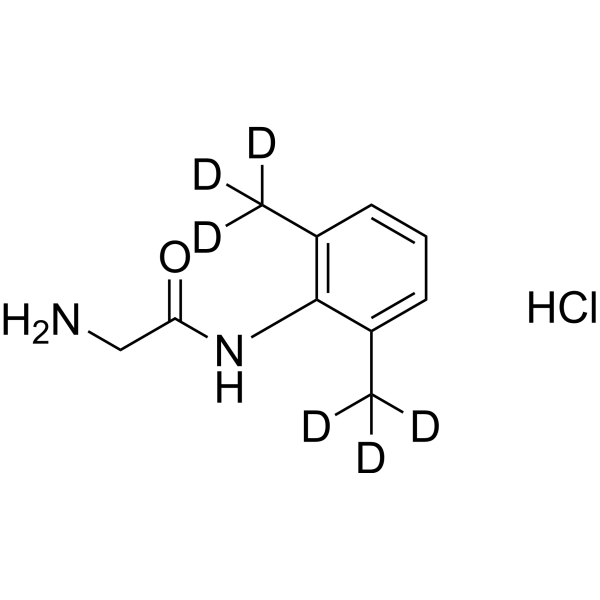 Glycinexylidide-d<sub>6</sub> hydrochloride Chemical Structure