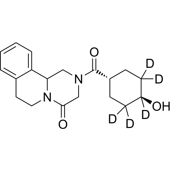 trans-Hydroxy praziquantel-d<sub>5</sub> Chemical Structure