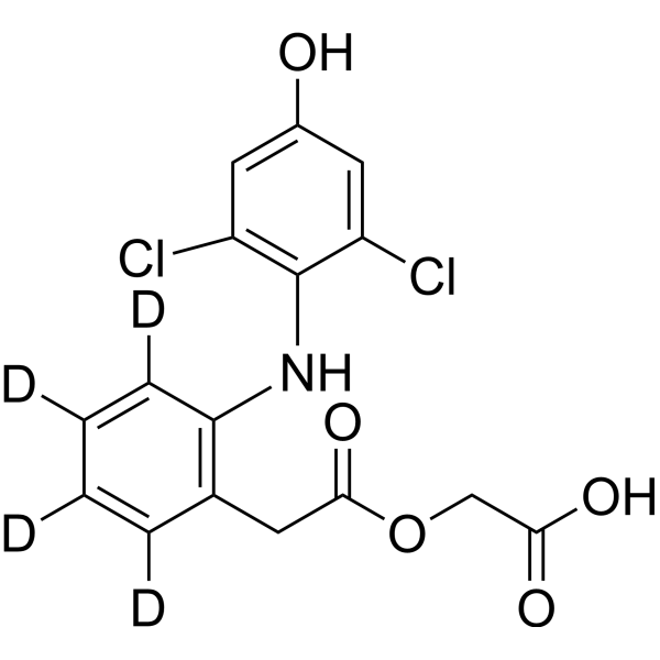 4-Hydroxy Aceclofenac-d<sub>4</sub> Chemical Structure