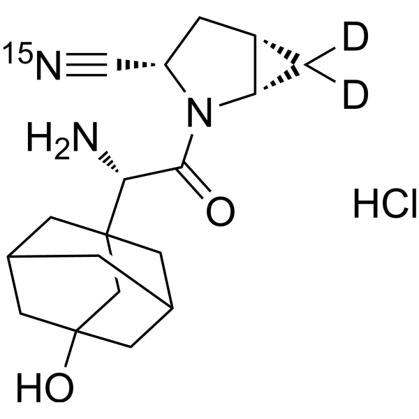 rel-Saxagliptin-<sup>15</sup>N,d<sub>2</sub> hydrochloride Chemical Structure
