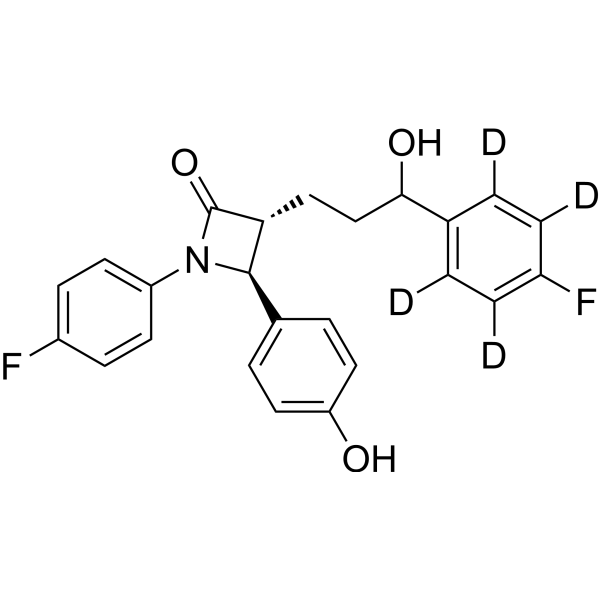 (Rac)-Ezetimibe-d<sub>4</sub> Chemical Structure