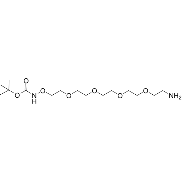 t-Boc-Aminooxy-PEG4-amine Chemical Structure