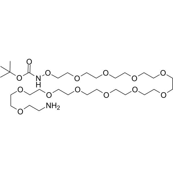 t-Boc-Aminooxy-PEG11-amine Chemical Structure