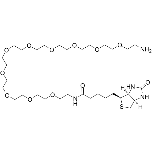 Biotin-PEG10-amine Chemical Structure