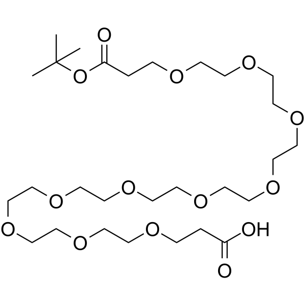 Acid-PEG10-t-butyl ester Chemical Structure