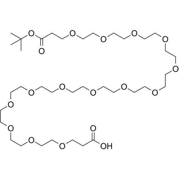 Acid-PEG14-t-butyl ester Chemical Structure