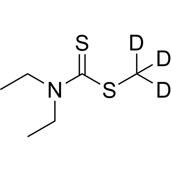 Methyl diethyldithiocarbamate-d<sub>3</sub> Chemical Structure