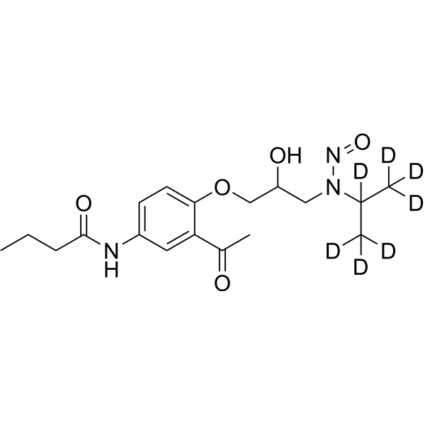 N-Nitroso-Acebutolol-d<sub>7</sub> Chemical Structure