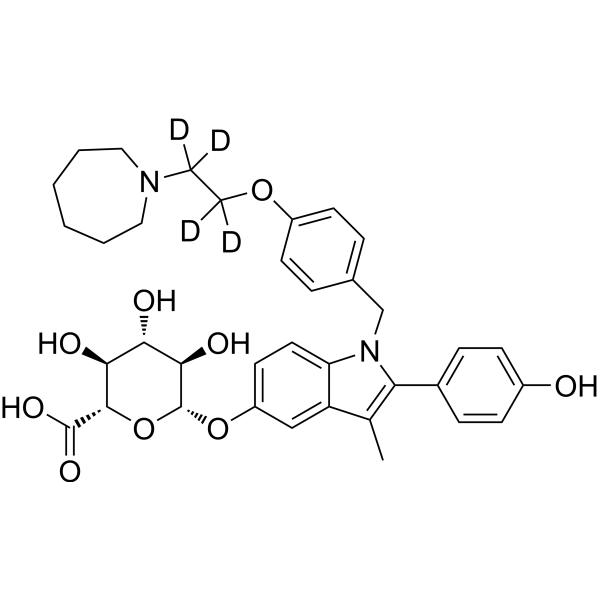 Bazedoxifene-5-glucuronide-d4 Chemical Structure