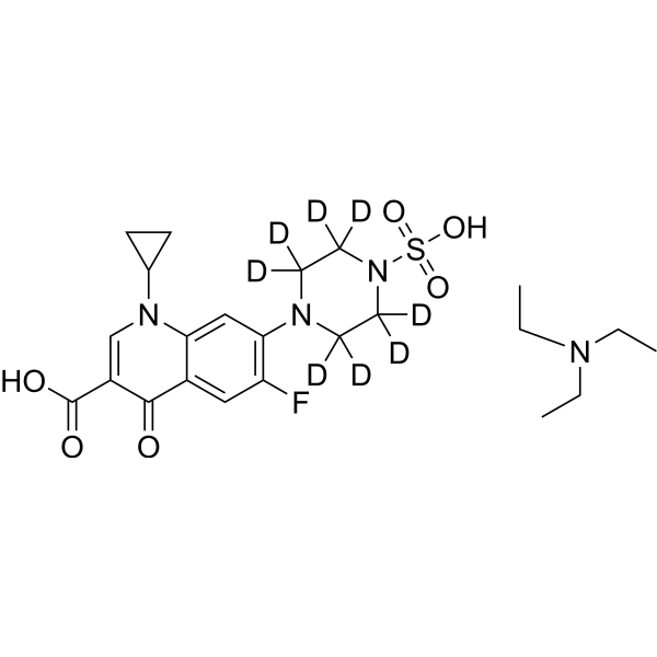 Sulfociprofloxacin-d<sub>8</sub> triethylamine Chemical Structure