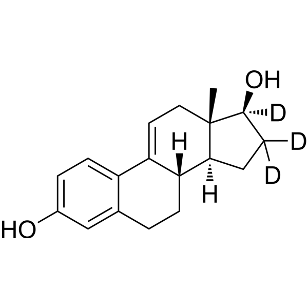9-Dihydroestradiol-d<sub>3</sub> Chemical Structure