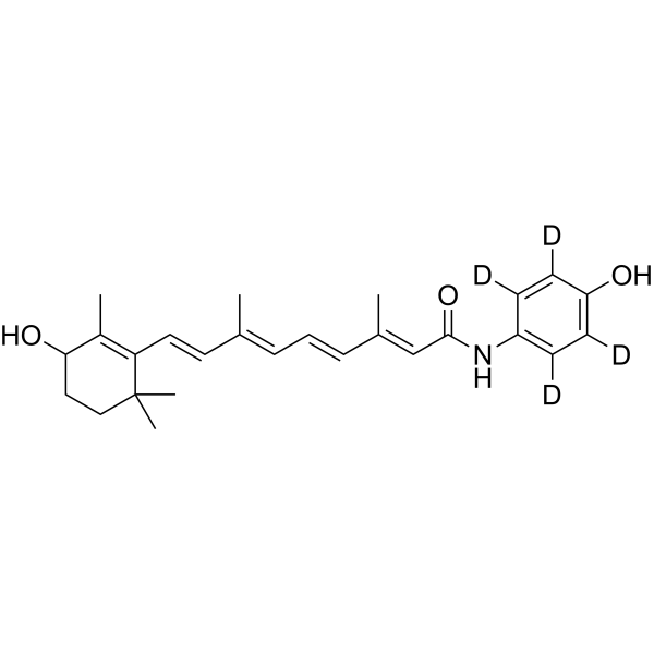 4'-Hydroxy Fenretinide-d<sub>4</sub> Chemical Structure