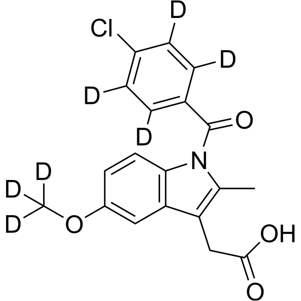 Indometacin-d<sub>7</sub> Chemical Structure