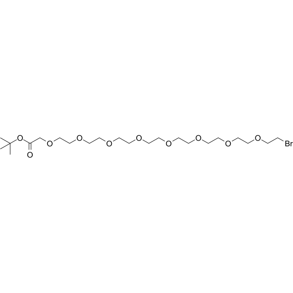 Bromo-PEG8-CH2COOtBu Chemical Structure
