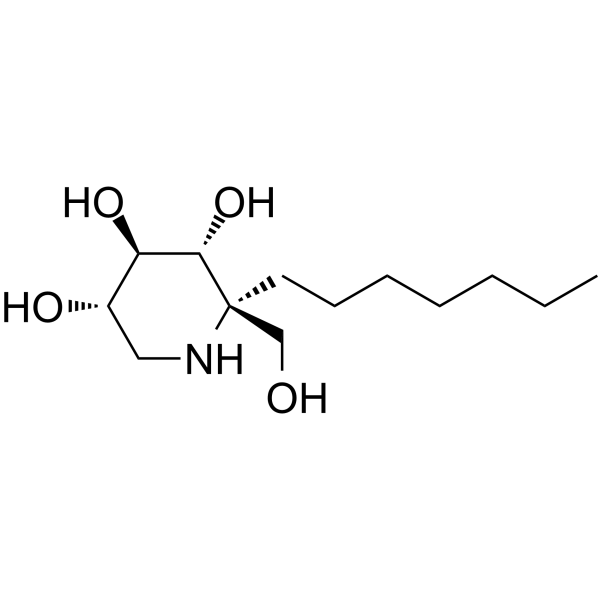 5-C-heptyl-DNJ Chemical Structure