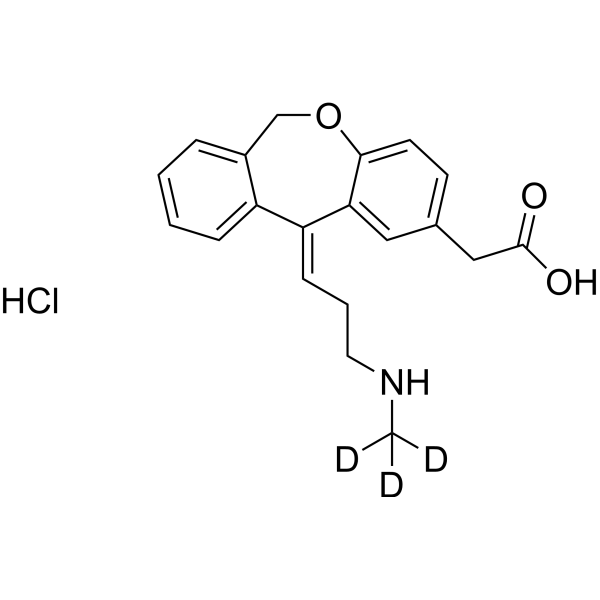 <em>N</em>-Desmethyl Olopatadine-d3 hydrochloride